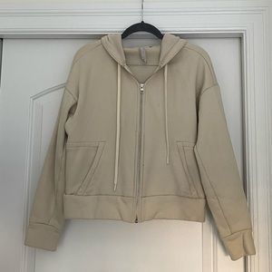Athleta tan zip up hoodie